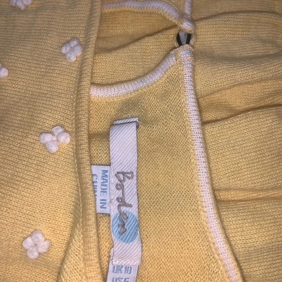 Boden French Knots Embroidered Wool Blend Lightweight Pullover Sweater Yellow - Picture 5 of 15